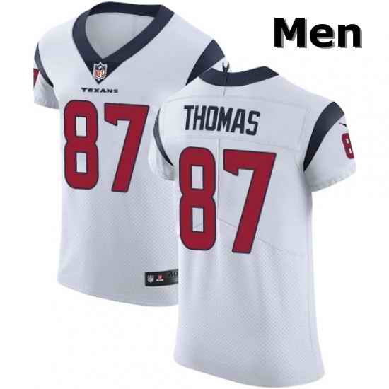 Men Nike Houston Texans 87 Demaryius Thomas White Vapor Untouchable Elite Player NFL Jersey